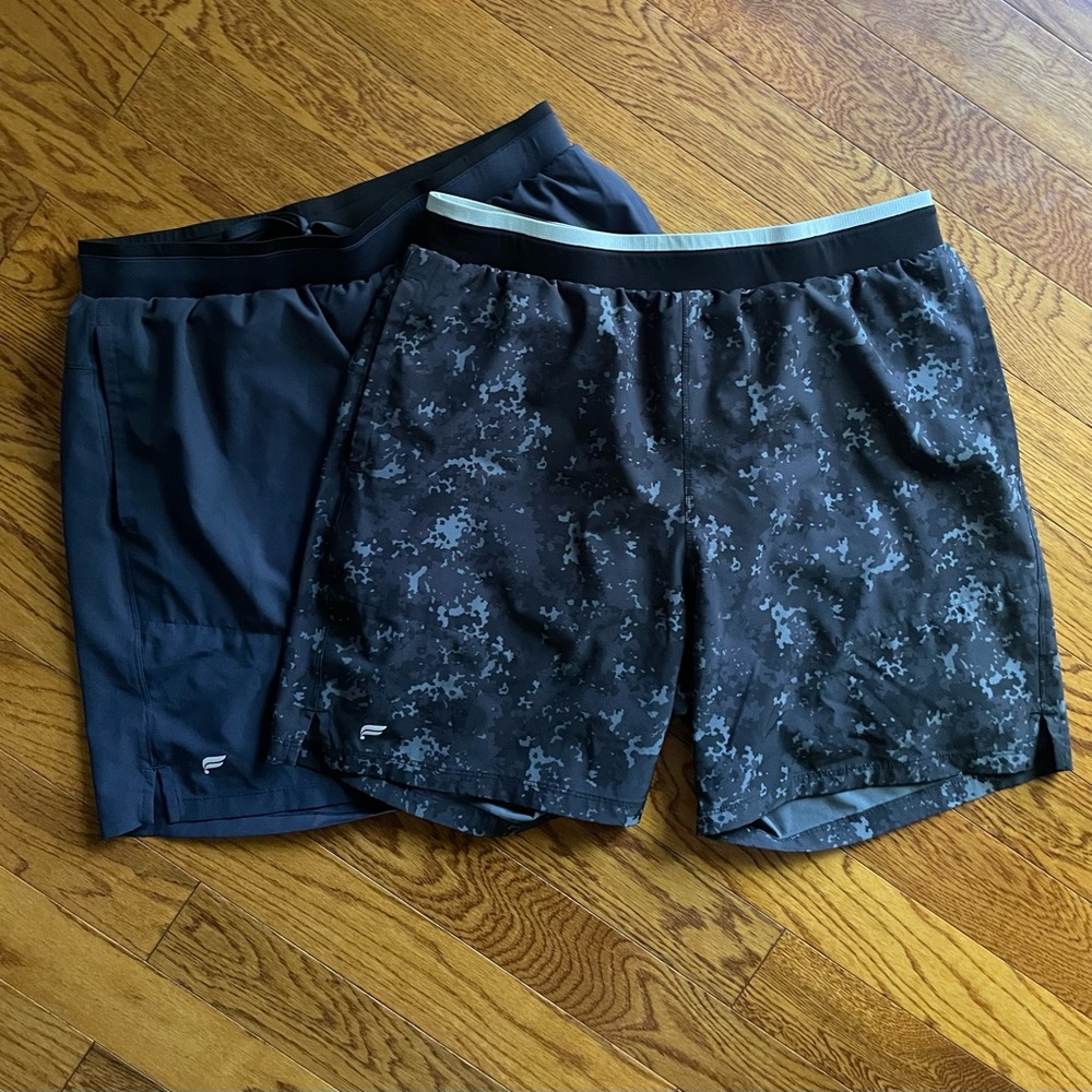 2 Pairs Fabletics Workout Lined Gym Shorts